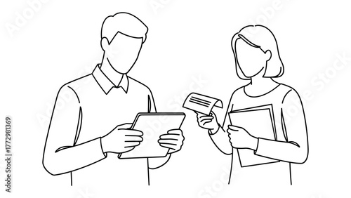 Business people working together