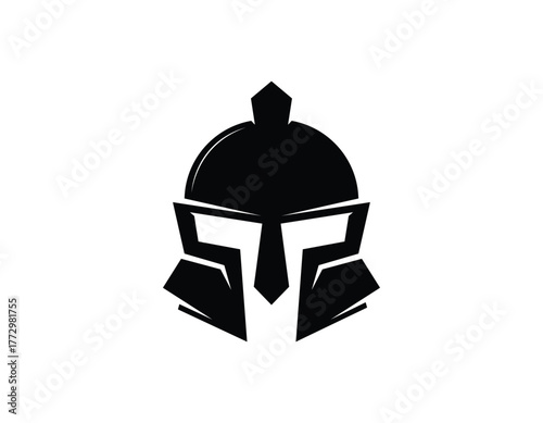 Spartan Warrior Helmet logo illustration
