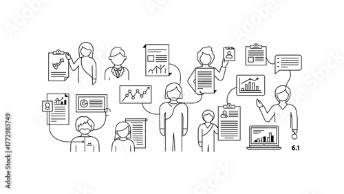 Business people working together on project