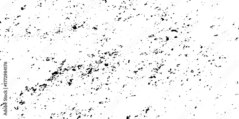 Grunge grain edge noise scratched texture vector black and white distressed. Vector design on transparent background. Overlay brush aged old background.