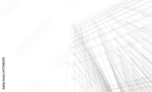  architectural drawing 3d illustration