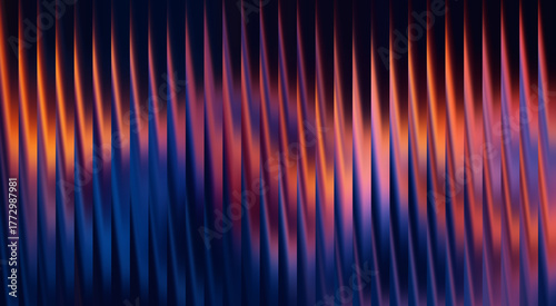 Abstract and colorful striped background in shades of orange and blue, creating a vibrant and dynamic visual effect