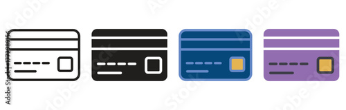 Credit card icon set. Digital banking icon.  Online payment vector illustration. Money transfer pictogram isolated. vector illustration.
