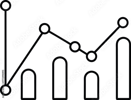 KPI Tracking Illustrations Line Art Transparent Background