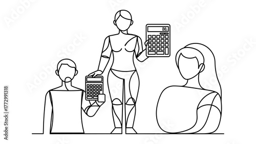 People holding calculators, representing accounting