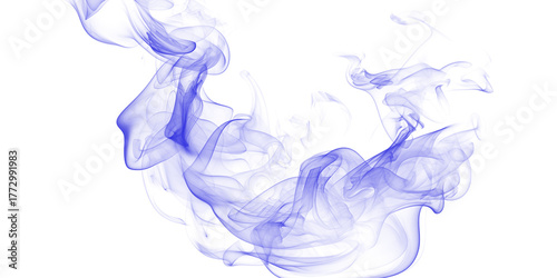 Ethereal Blue Smoke Abstract swirls on black background dreamy elegant dark mystical artistic