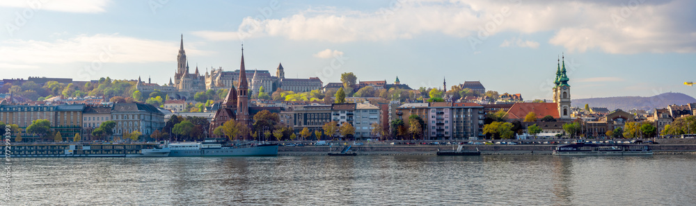 Fototapeta premium Budapest panorama of Buda part of the city