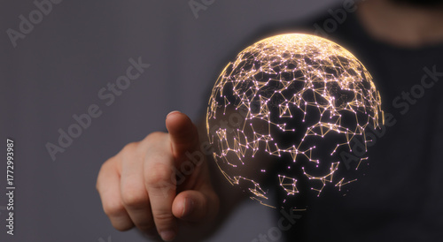 Person interacting with a g...