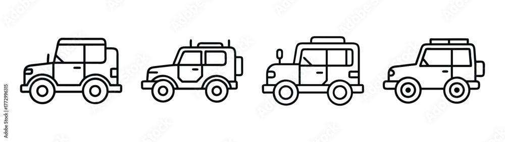 Obraz premium Outlined cartoon truck vector illustration for coloring pages and educational resources for kids and adults