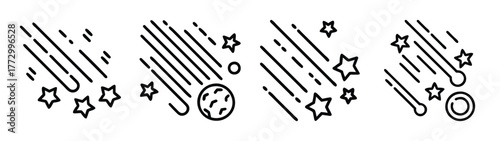 Download free vector of falling stars and meteor showers astrology celestial illustration art design