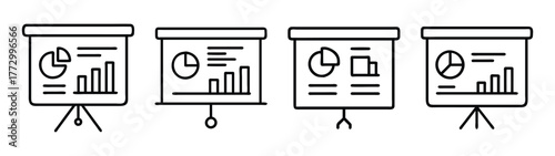 Presentation charts data analysis business report statistics information graphs diagram report board meeting