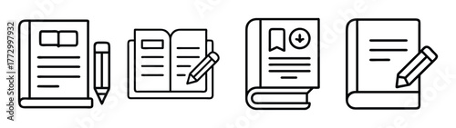 Books and pencils vector illustration for education, writing, reading and learning concept design