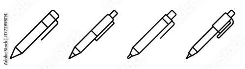 Collection of pencil drawings for education and design projects vector illustration set art