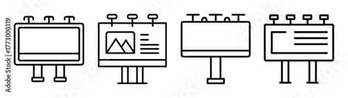 Find outdoor advertising billboard designs vector illustration for marketing campaign ideas