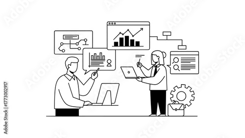 Line art icon representing discount and sale