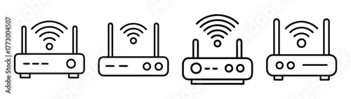 Wireless router vector illustration for internet connection and network technology devices design