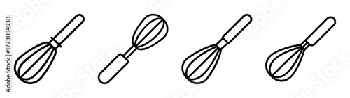 Hand drawn kitchen whisk illustration for baking and cooking needs vector graphic design element