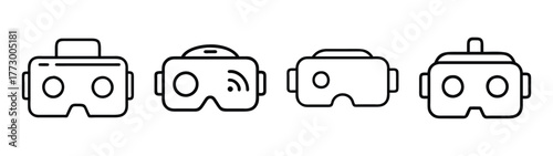 Collection of robot icons vector set, ai robot design, futuristic robot illustration, robot head design