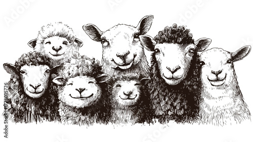 Diverse Sheep with Unique Facial Expressions and Face Vectors