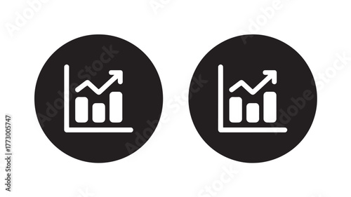 Set of graph icons simple flat vector design element isolated on white background for web and mobile apps