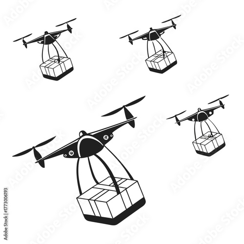 Drones delivering packages