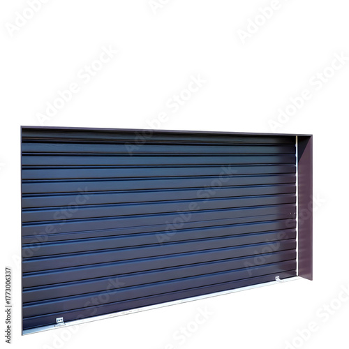 Photo of garage door isolated on transparent background