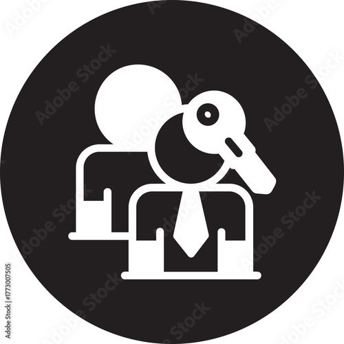 key person glyph icon