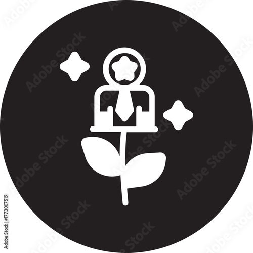 personal development glyph icon