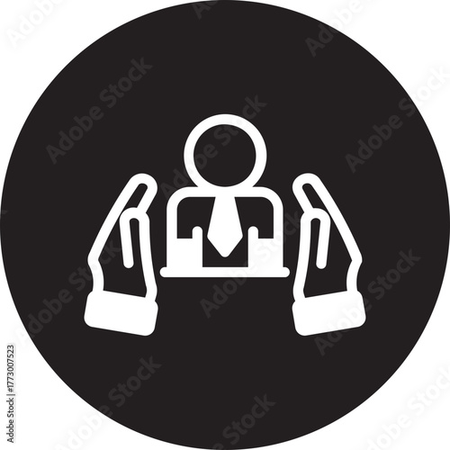 social care glyph icon