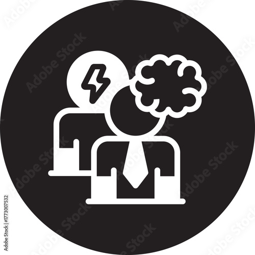 brainstorm glyph icon