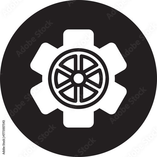 cogwheel glyph icon