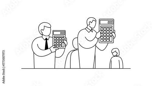 People are holding calculators