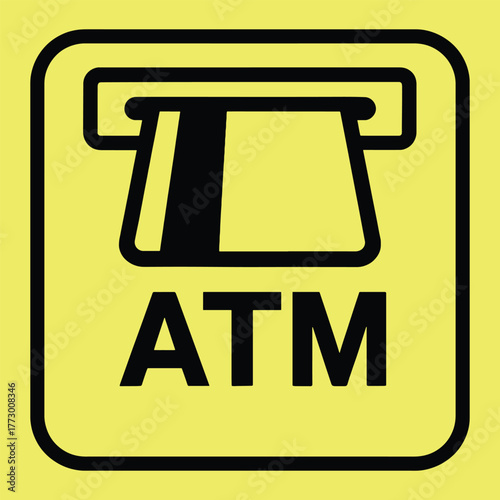 Atm machine icon card insertion cash withdrawal finance banking service