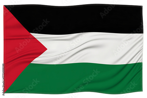 Free Download Waving palestinian flag with torn edges, isolated on transparent background - GFXLoad