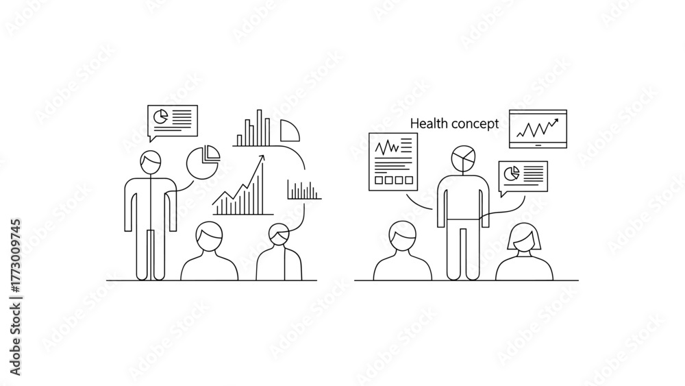 Fototapeta premium Business presentation with charts and graphs