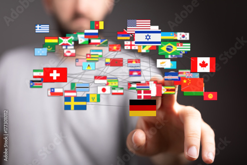 Global network concept with...