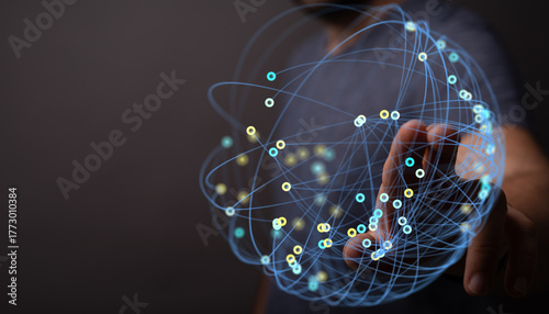 Close-up of hand touching a...