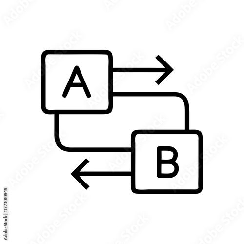 Abstract illustration of note-taking concept with arrows and boxes  