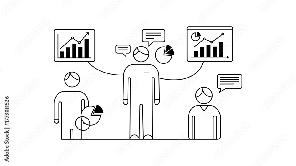 Obraz premium Business team analyzing data analytics concept