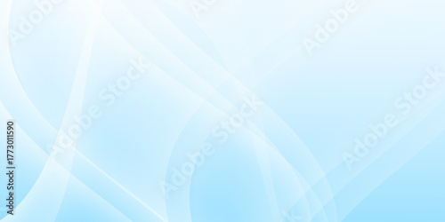 Abstract white wavy glowing lines on a blue background. Futuristic digital high-technology pattern.