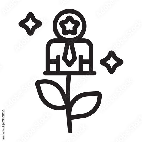 personal development line icon