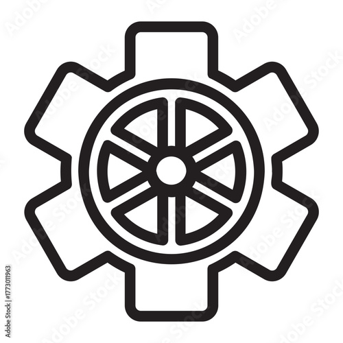 cogwheel line icon