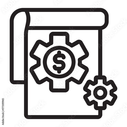 business and finance line icon