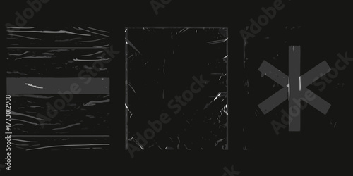 Abstract dark background with distressed textures and a star of life medical symbol