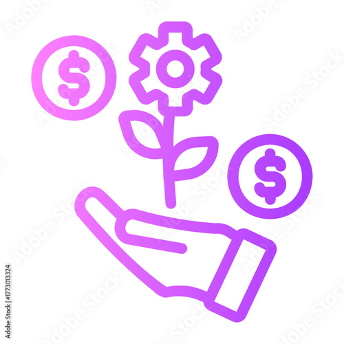 growth gradient icon