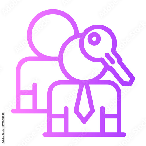 key person gradient icon