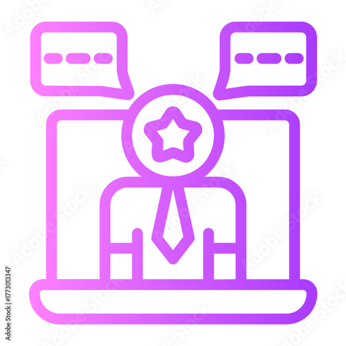 online learning gradient icon