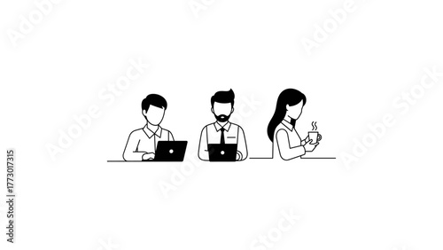 Business people are planning and scheduling tasks in the office