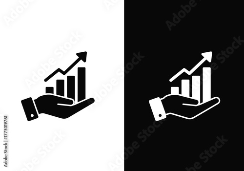 Visualizing Economic Advance with Upward Trend Graph Icon