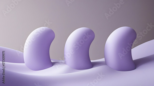 three arcs  emitting from the surface 